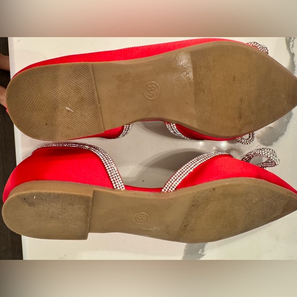 Women size 8.5, red color, A New Day brand, Juliette bow flats. - Picture 9 of 9